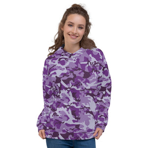 Purple Camouflage Unisex Hoodie