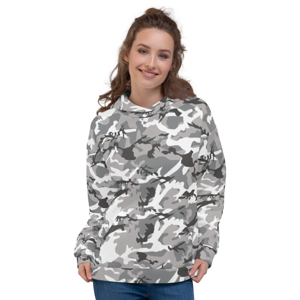 Grey Camouflage Unisex Hoodie