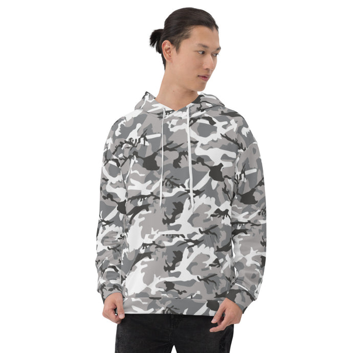 Grey Camouflage Unisex Hoodie
