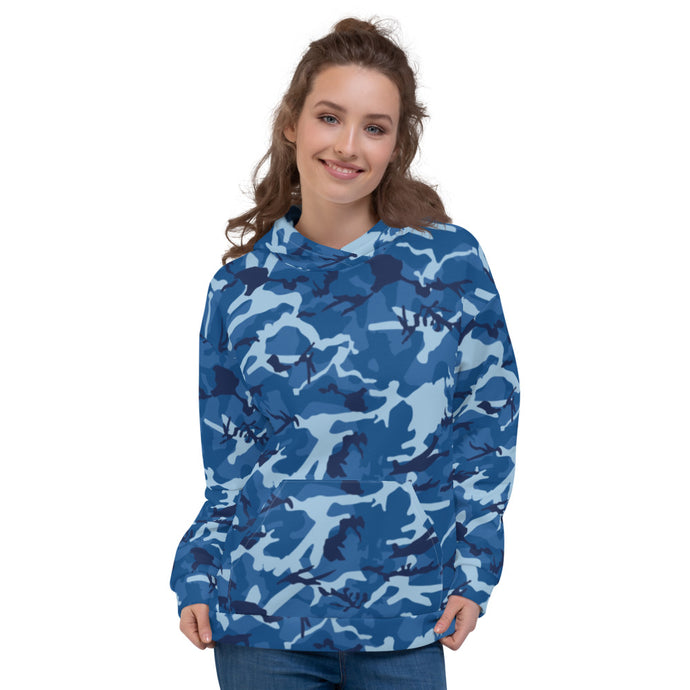 Blue Camouflage Unisex Hoodie