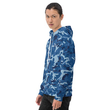 Load image into Gallery viewer, Blue Camouflage Unisex Hoodie