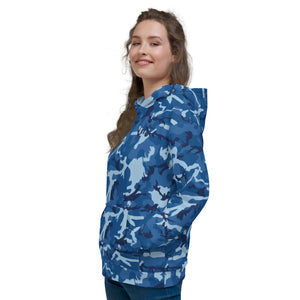Blue Camouflage Unisex Hoodie