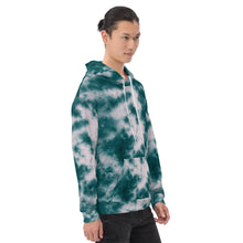 Load image into Gallery viewer, Deep Ocean Tie Dye Unisex Hoodie
