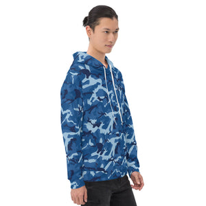 Blue Camouflage Unisex Hoodie