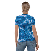 Load image into Gallery viewer, Royal Blue Tie Dye Women&#39;s T-shirt