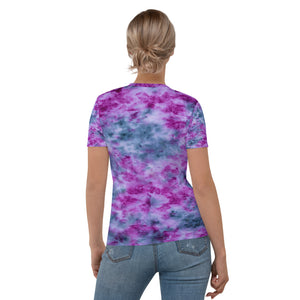 Indigo & Orchid Tie Dye Women's T-shirt