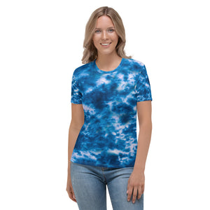 Royal Blue Tie Dye Women's T-shirt