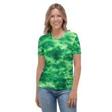 Load image into Gallery viewer, Emerald Tie Dye Women&#39;s T-shirt