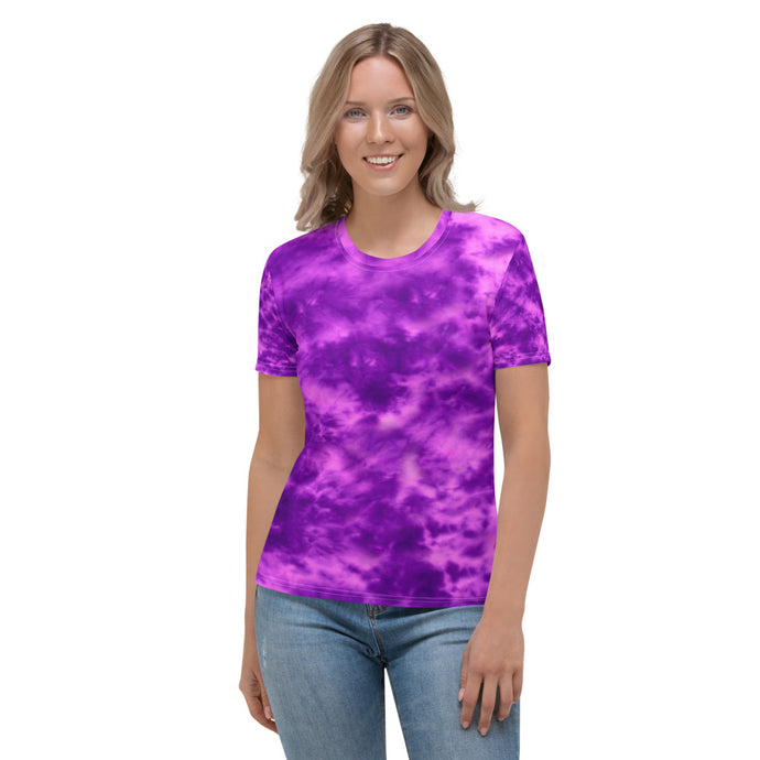 Purple Violet Tie Dye Women's T-shirt