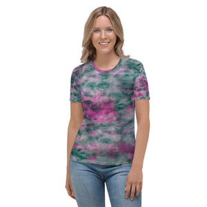 Lilac & Peacock Tie Dye Women's T-shirt