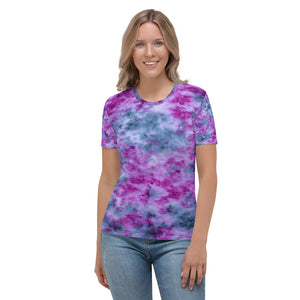 Indigo & Orchid Tie Dye Women's T-shirt