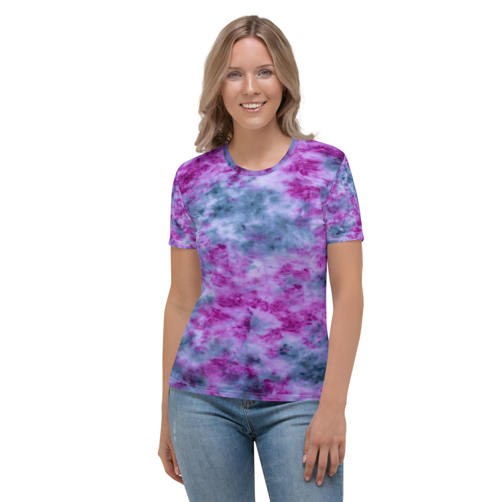 Indigo & Orchid Tie Dye Women's T-shirt