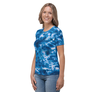 Royal Blue Tie Dye Women's T-shirt