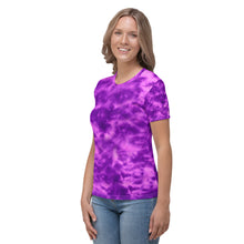Load image into Gallery viewer, Purple Violet Tie Dye Women&#39;s T-shirt