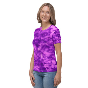 Purple Violet Tie Dye Women's T-shirt