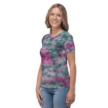 Load image into Gallery viewer, Lilac &amp; Peacock Tie Dye Women&#39;s T-shirt