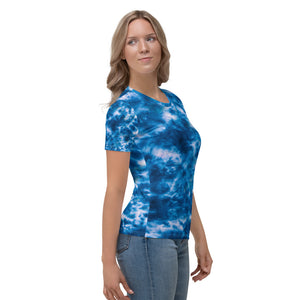 Royal Blue Tie Dye Women's T-shirt