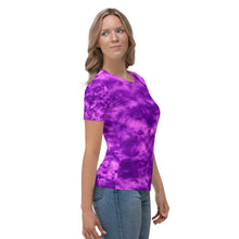 Load image into Gallery viewer, Purple Violet Tie Dye Women&#39;s T-shirt