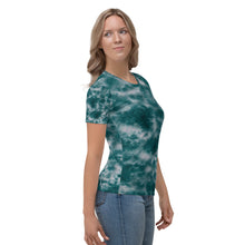 Load image into Gallery viewer, Deep Ocean Tie Dye Women&#39;s T-shirt