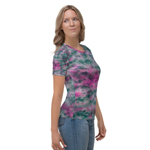 Lilac & Peacock Tie Dye Women's T-shirt