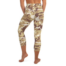 Load image into Gallery viewer, Brown Camouflage Yoga Capri Leggings