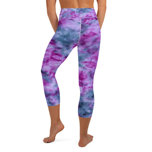 Indigo & Orchid Tie Dye Yoga Capri Leggings