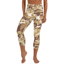 Load image into Gallery viewer, Brown Camouflage Yoga Capri Leggings