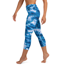 Load image into Gallery viewer, Royal Blue Tie Dye Yoga Capri Leggings