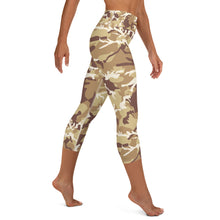 Load image into Gallery viewer, Brown Camouflage Yoga Capri Leggings