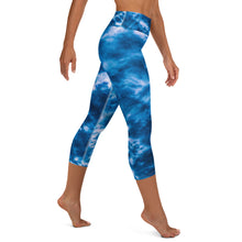 Load image into Gallery viewer, Royal Blue Tie Dye Yoga Capri Leggings
