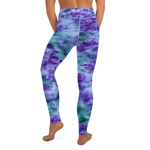 Aqua & Iris Tie Dye Yoga Leggings