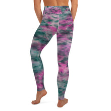 Load image into Gallery viewer, Lilac &amp; Peacock Tie Dye Yoga Leggings