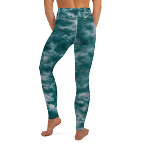Deep Ocean Tie Dye Yoga Leggings