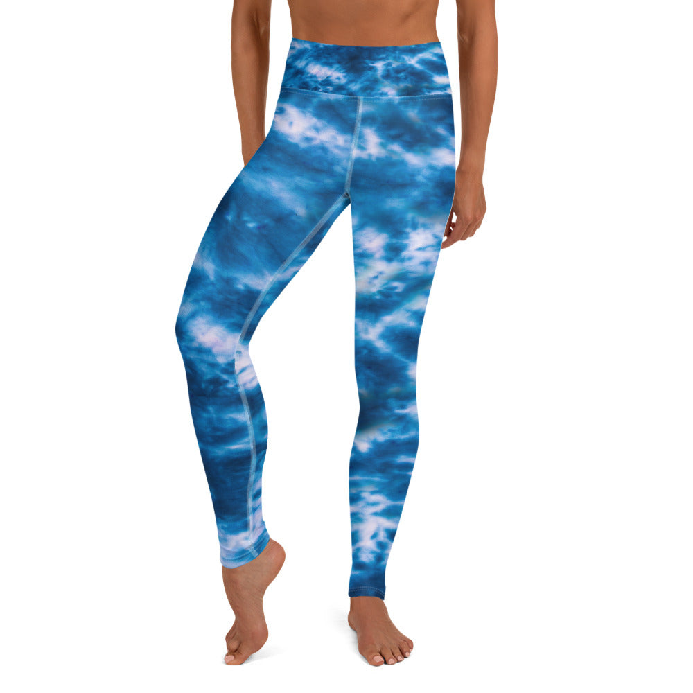 Royal Blue Tie Dye Yoga Leggings