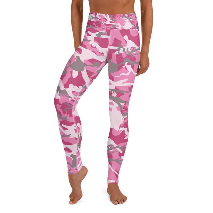 Pink Camouflage Yoga Leggings