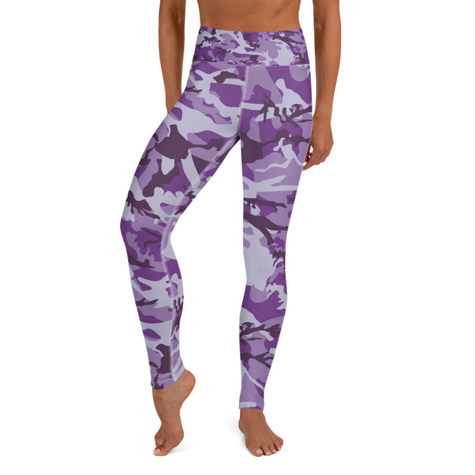 Purple Camouflage Yoga Leggings