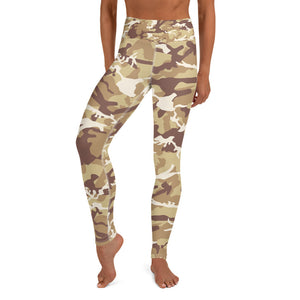 Brown Camouflage Yoga Leggings