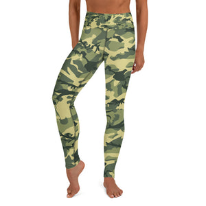 Green Camouflage Yoga Leggings