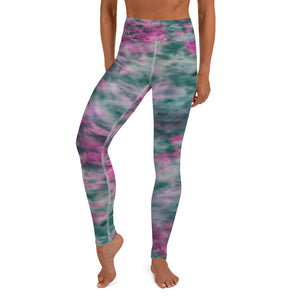 Lilac & Peacock Tie Dye Yoga Leggings