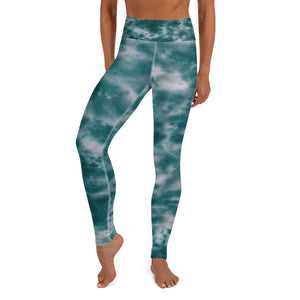 Deep Ocean Tie Dye Yoga Leggings
