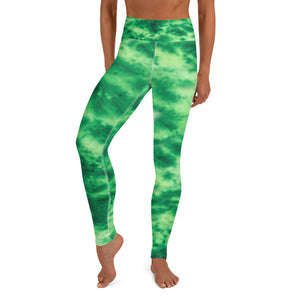 Emerald Tie Dye Yoga Leggings