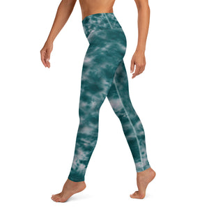 Deep Ocean Tie Dye Yoga Leggings