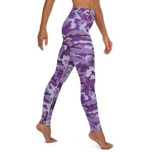 Purple Camouflage Yoga Leggings