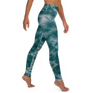 Deep Ocean Tie Dye Yoga Leggings