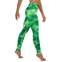 Load image into Gallery viewer, Emerald Tie Dye Yoga Leggings