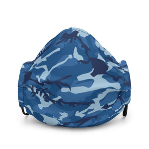 Blue Camouflage Face Mask