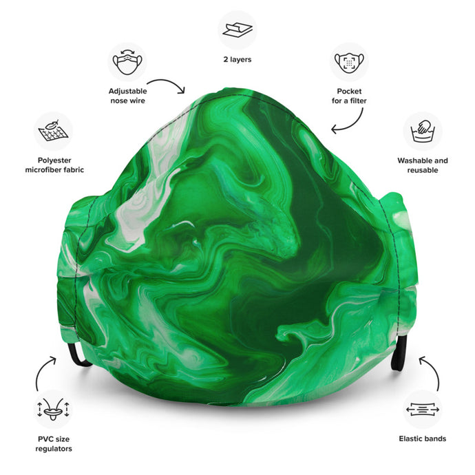 Green Marble Face Mask