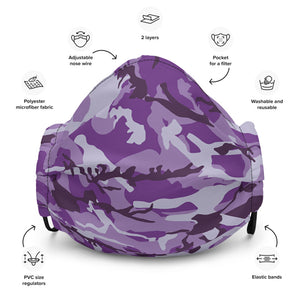 Purple Camouflage Face Mask