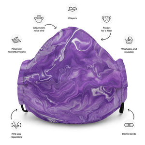 Purple Marble Face Mask