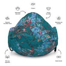 Load image into Gallery viewer, Turquoise Floral Face Mask